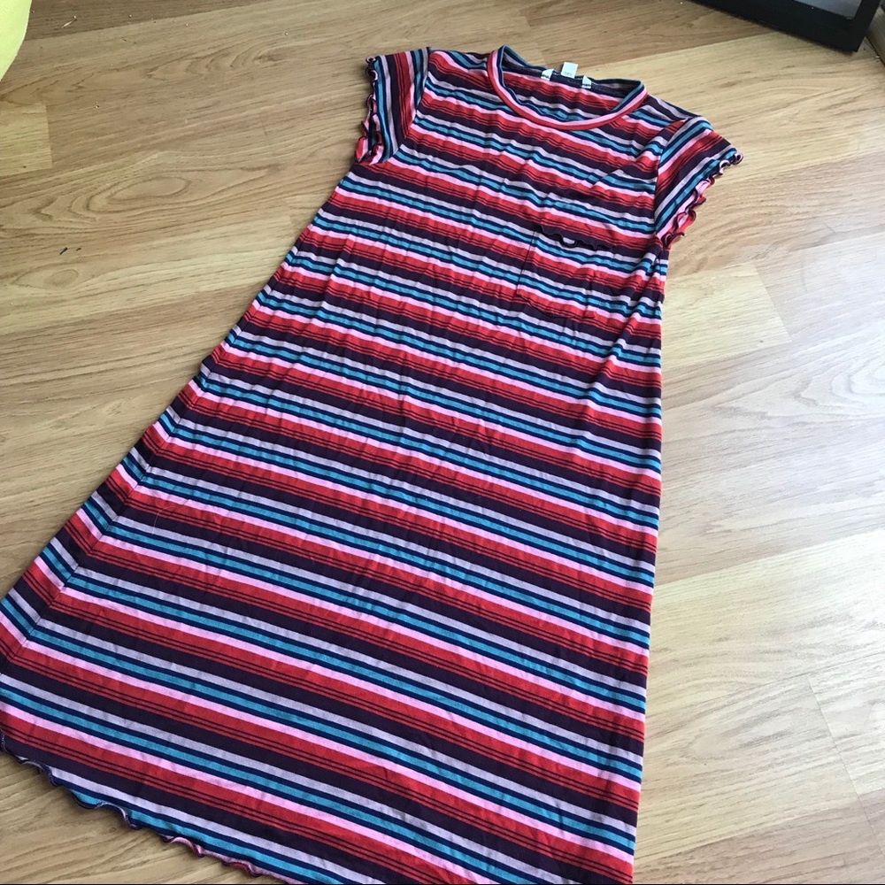 American Eagle AE Candy Striped T-shirt Dress